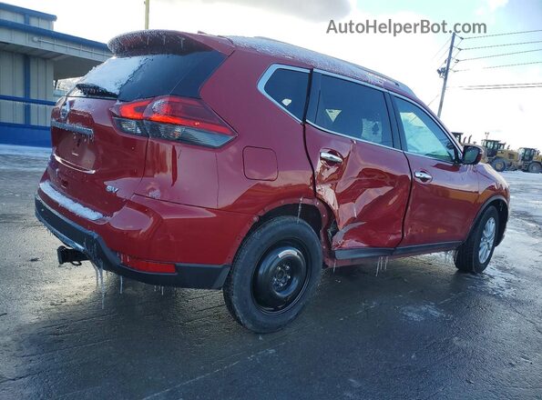 5N1AT2MT9HC800491 2017 NISSAN ROGUE Maroon Задня права чверть