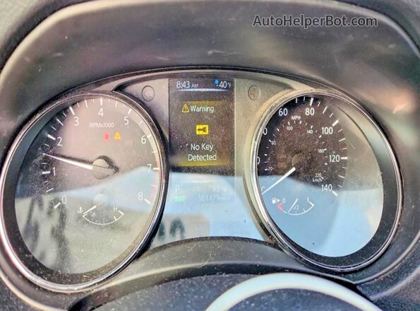 5N1AT2MT9HC893092 2017 NISSAN ROGUE Charcoal ხელსაწყოთა პანელის ხედი