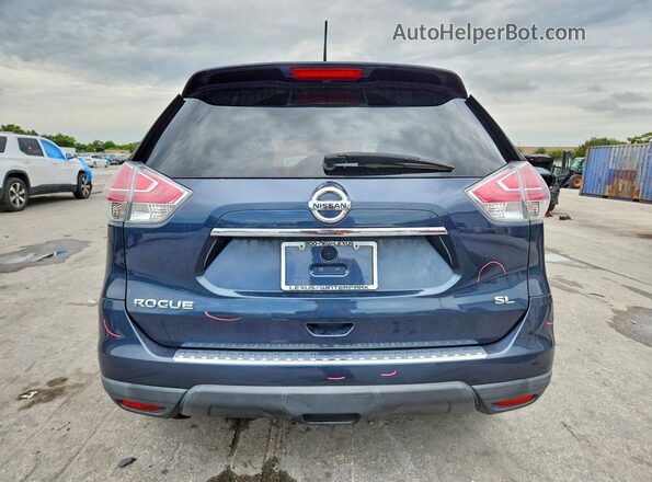 5N1AT2MTXGC734032 2016 NISSAN ROGUE Blue Widok z tyłu