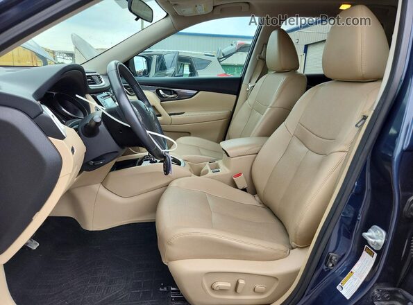 5N1AT2MTXGC734032 2016 NISSAN ROGUE Blue Widok wnętrza z przodu