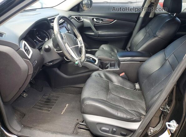 5N1AT2MTXGC767466 2016 NISSAN ROGUE Black Widok wnętrza z przodu