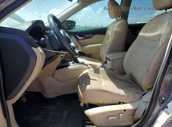 5N1AT2MTXHC837596 2017 NISSAN ROGUE Серый Вид салона спереди