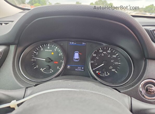 5N1AT2MTXJC714452 2018 NISSAN ROGUE Blue Instrument cluster view