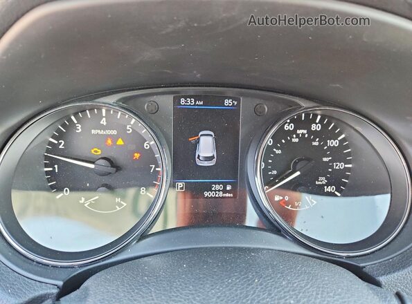 5N1AT2MTXKC710807 2019 NISSAN ROGUE White ხელსაწყოთა პანელის ხედი