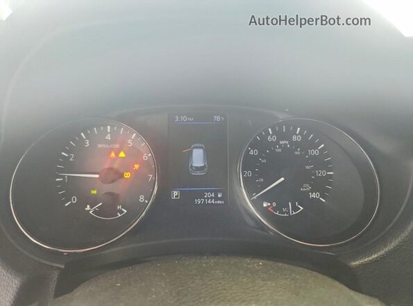 5N1AT2MTXLC794418 2020 NISSAN ROGUE Blue Սարքավորումների վահանակի տեսք
