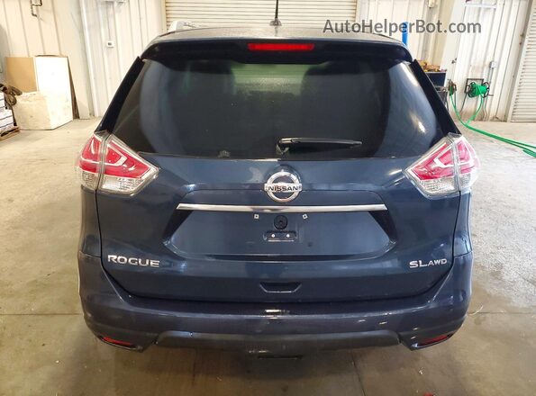 5N1AT2MV0GC786500 2016 NISSAN ROGUE Blue Вид ззаду