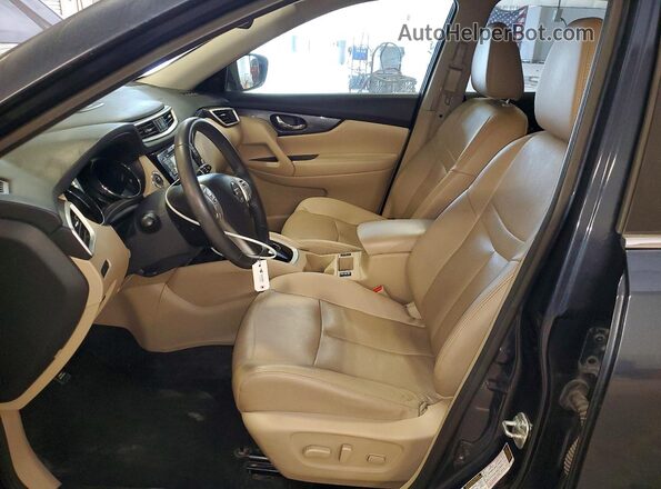 5N1AT2MV0GC786500 2016 NISSAN ROGUE Blue Вид салону спереду