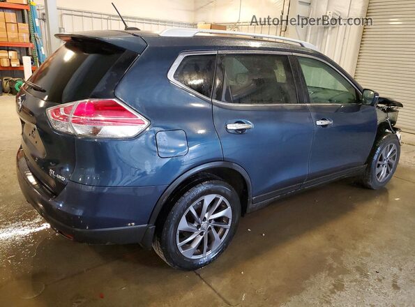 5N1AT2MV0GC786500 2016 NISSAN ROGUE Blue Задня права чверть