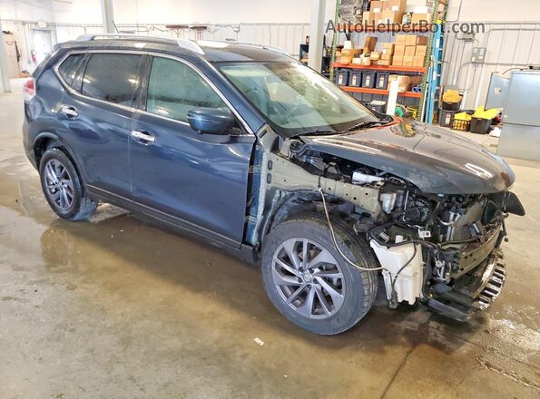 5N1AT2MV0GC786500 2016 NISSAN ROGUE Blue Передня права чверть