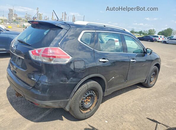 5N1AT2MV0GC844847 2016 NISSAN ROGUE Черный Задняя правая четверть