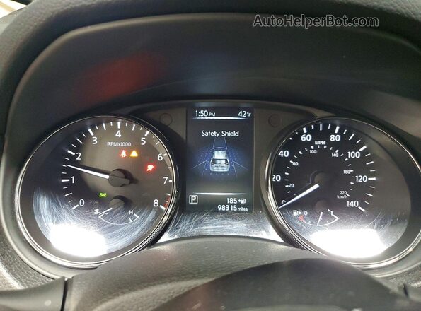 5N1AT2MV0HC744183 2017 NISSAN ROGUE Black ხელსაწყოთა პანელის ხედი