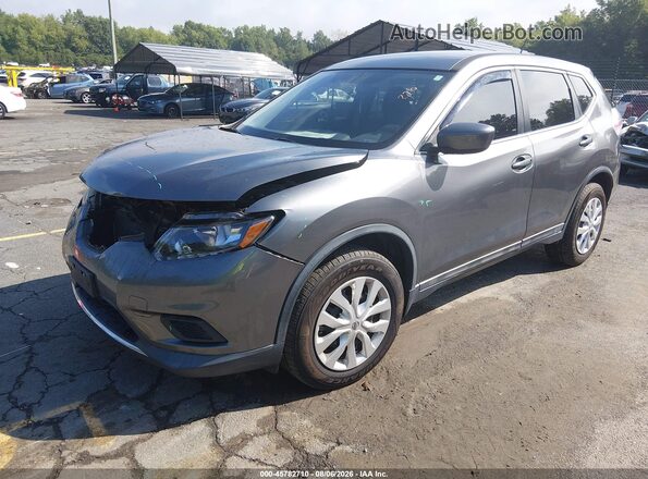 5N1AT2MV1GC801618 2016 NISSAN ROGUE Gray Առջևի ձախ երեք քառորդ տեսարան
