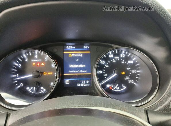 5N1AT2MV1JC814103 2018 NISSAN ROGUE Черный Вид щитка приборов