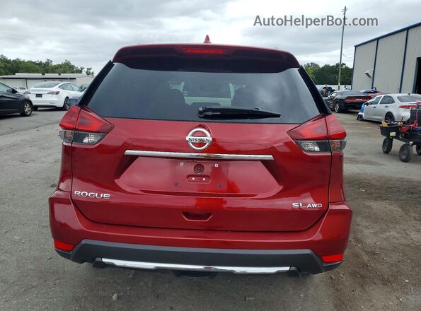 5N1AT2MV1JC824811 2018 NISSAN ROGUE Red Vista trasera