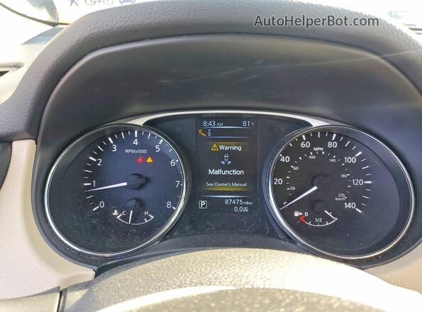 5N1AT2MV2GC756303 2016 NISSAN ROGUE Black Widok zestawu wskaźników