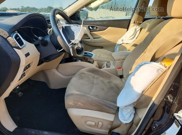 5N1AT2MV2GC801451 2016 NISSAN ROGUE Black Widok wnętrza z przodu