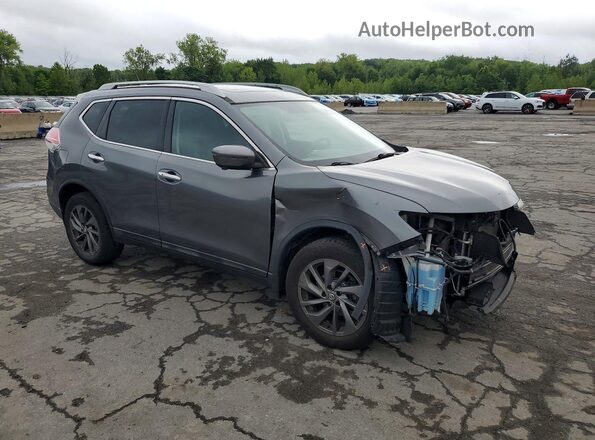 5N1AT2MV2GC802339 2016 NISSAN ROGUE Gray Delantero derecho