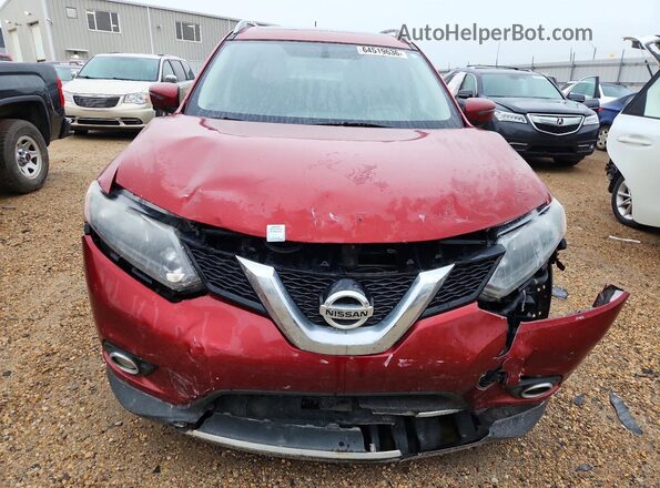 5N1AT2MV2GC898375 2016 NISSAN ROGUE Красный Вид спереди