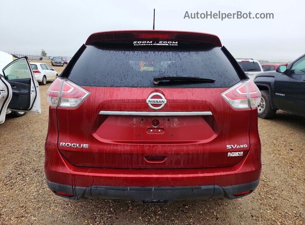 5N1AT2MV2GC898375 2016 NISSAN ROGUE Красный Вид сзади