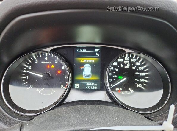 5N1AT2MV2GC898375 2016 NISSAN ROGUE Красный Вид щитка приборов