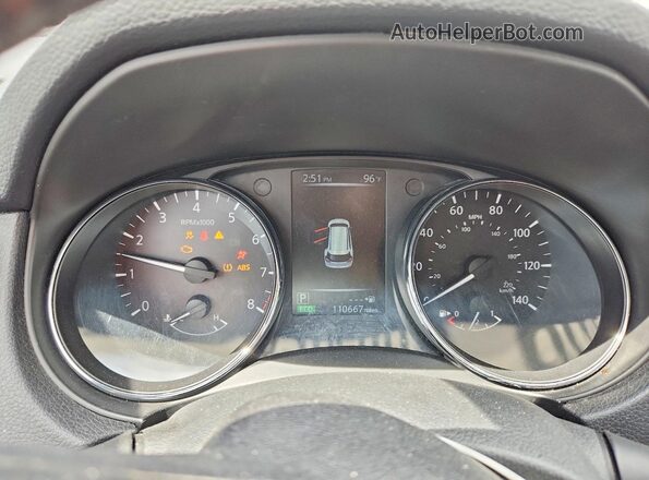 5N1AT2MV2HC766556 2017 NISSAN ROGUE White Вид щитка приладів