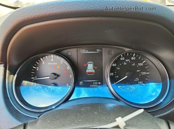 5N1AT2MV2HC795278 2017 NISSAN ROGUE Gray Instrument cluster view
