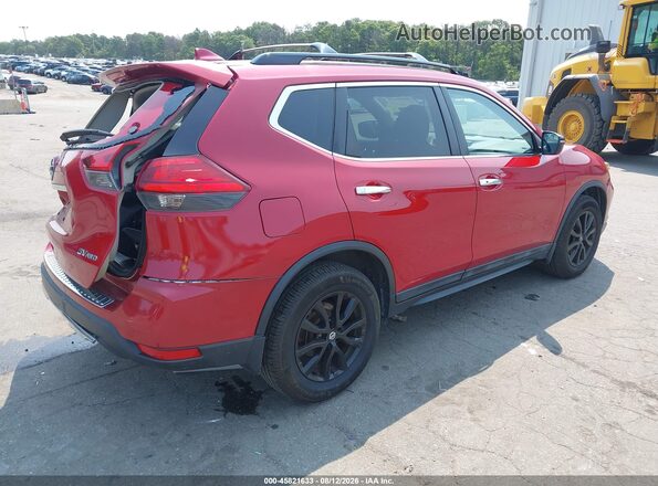 5N1AT2MV2HC802441 2017 NISSAN ROGUE Красный Задняя правая четверть