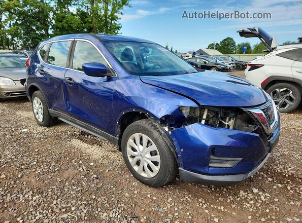 5N1AT2MV2JC715922 2018 NISSAN ROGUE Синий Передняя правая четверть