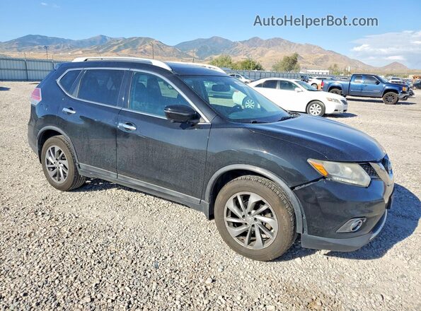 5N1AT2MV3GC740742 2016 NISSAN ROGUE Черный Вид салона спереди