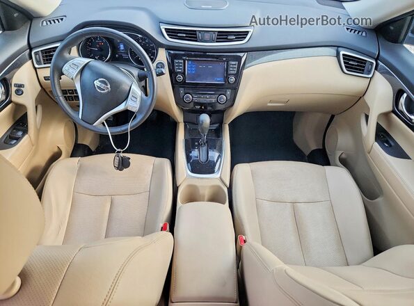 5N1AT2MV3GC784126 2016 NISSAN ROGUE Black Առջևի վահանակի տեսք