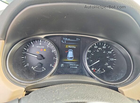 5N1AT2MV3GC784126 2016 NISSAN ROGUE Black Սարքավորումների վահանակի տեսք