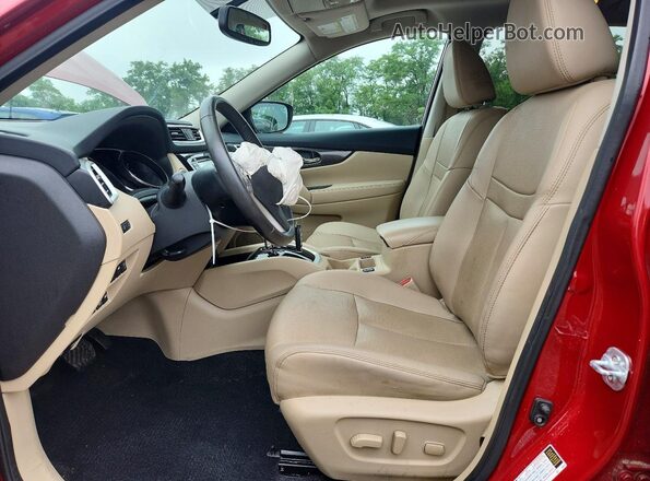 5N1AT2MV3GC851601 2016 NISSAN ROGUE Red Widok wnętrza z przodu