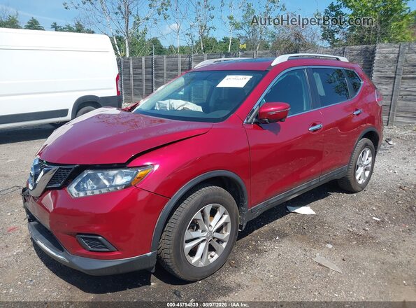 5N1AT2MV3GC867121 2016 NISSAN ROGUE Red წინა მარცხენა ხედი სამი მეოთხედიდან