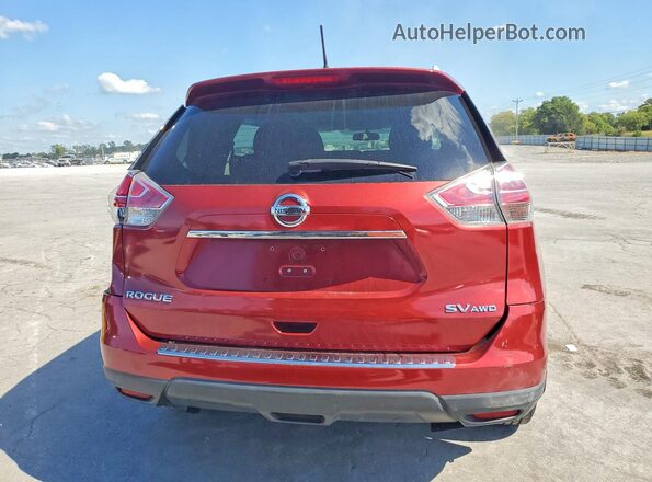 5N1AT2MV3GC890348 2016 NISSAN ROGUE Красный Вид сзади
