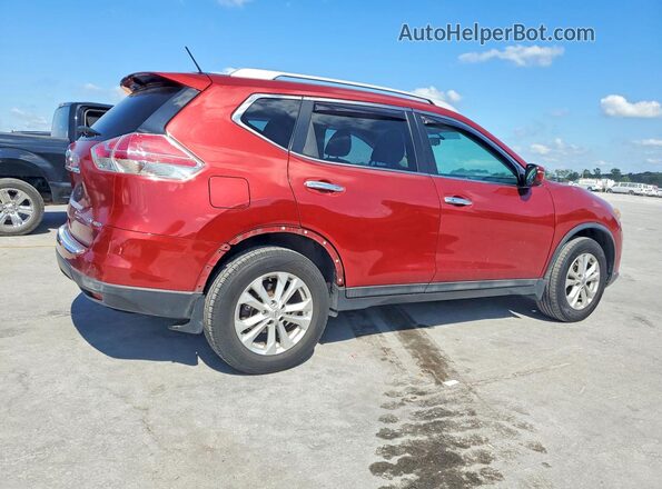 5N1AT2MV3GC890348 2016 NISSAN ROGUE Красный Задняя правая четверть
