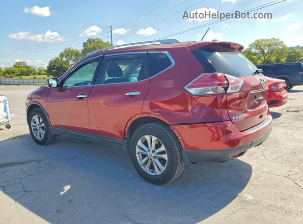 5N1AT2MV3GC890348 2016 NISSAN ROGUE Красный Задняя левая четверть