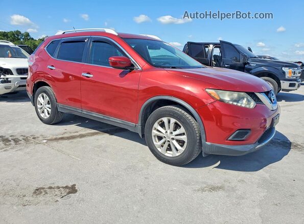 5N1AT2MV3GC890348 2016 NISSAN ROGUE Красный Передняя правая четверть