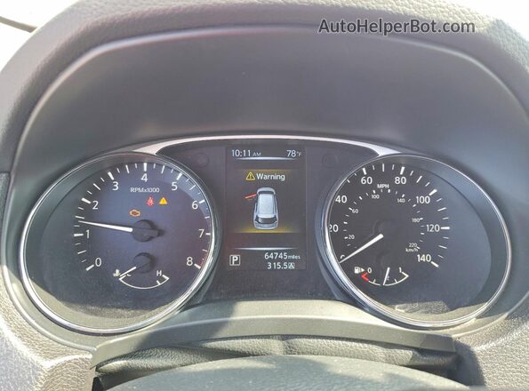 5N1AT2MV3GC890348 2016 NISSAN ROGUE Красный Вид щитка приборов