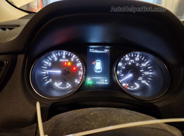 5N1AT2MV3HC784564 2017 NISSAN ROGUE Белый Вид щитка приборов