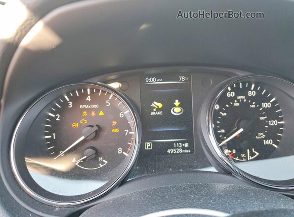 5N1AT2MV3HC845766 2017 NISSAN ROGUE Silver Вид щитка приладів