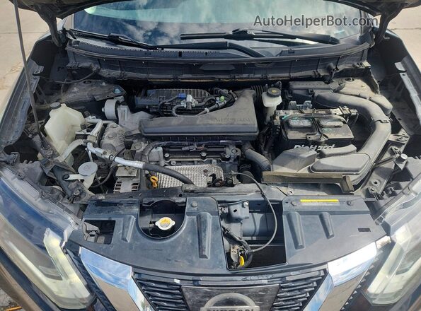 5N1AT2MV3HC891730 2017 NISSAN ROGUE Black Vista del compartimento del motor