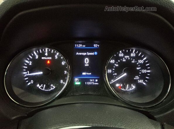 5N1AT2MV3JC810666 2018 NISSAN ROGUE Black Instrument cluster view