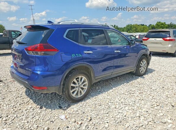 5N1AT2MV3JC827130 2018 NISSAN ROGUE Blue Задня права чверть