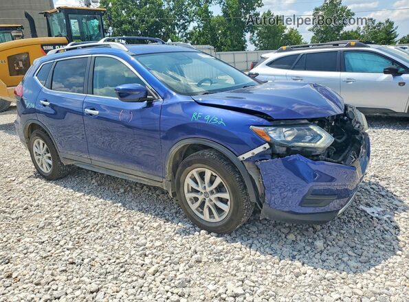 5N1AT2MV3JC827130 2018 NISSAN ROGUE Blue Передня права чверть