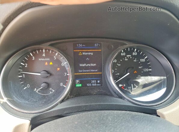 5N1AT2MV3JC827130 2018 NISSAN ROGUE Blue Вид щитка приладів