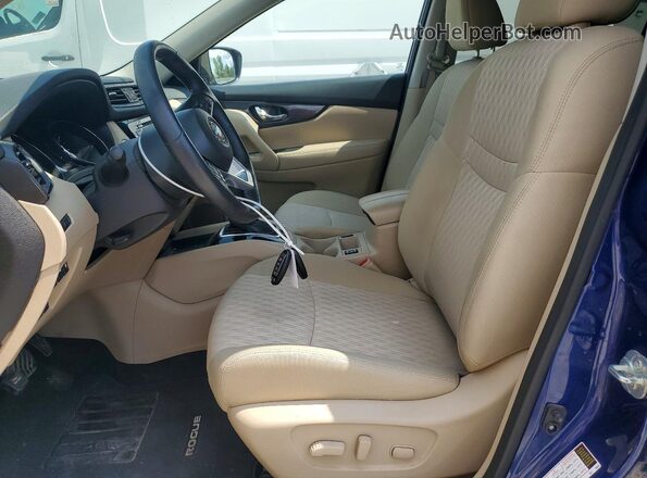 5N1AT2MV3JC827130 2018 NISSAN ROGUE Blue Вид салону спереду