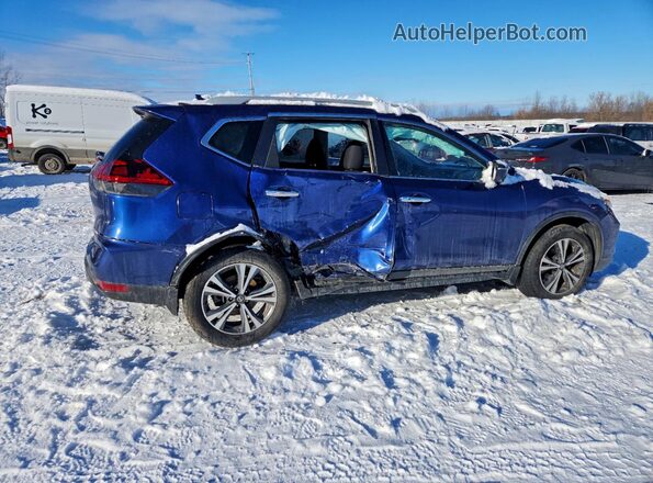 5N1AT2MV3KC722637 2019 NISSAN ROGUE Blue Задня права чверть
