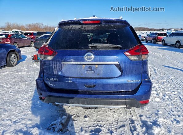 5N1AT2MV3KC722637 2019 NISSAN ROGUE Blue Вид ззаду