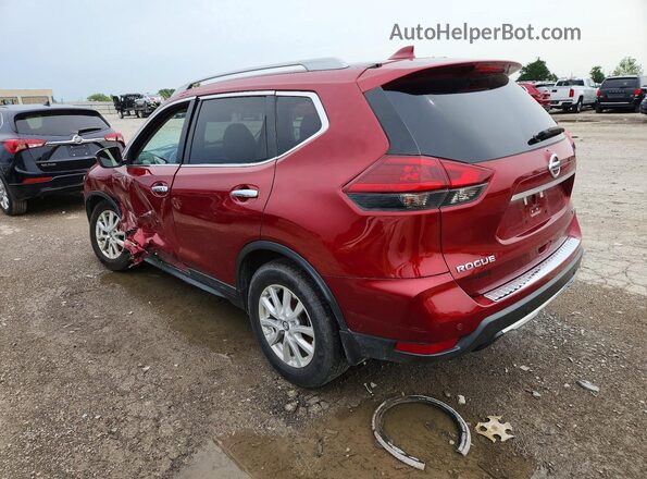 5N1AT2MV3KC766783 2019 NISSAN ROGUE Burgundy Trasero izquierdo