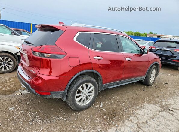 5N1AT2MV3KC766783 2019 NISSAN ROGUE Burgundy Trasero derecho
